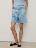 Mango Marina Denim Shorts, Open Blue