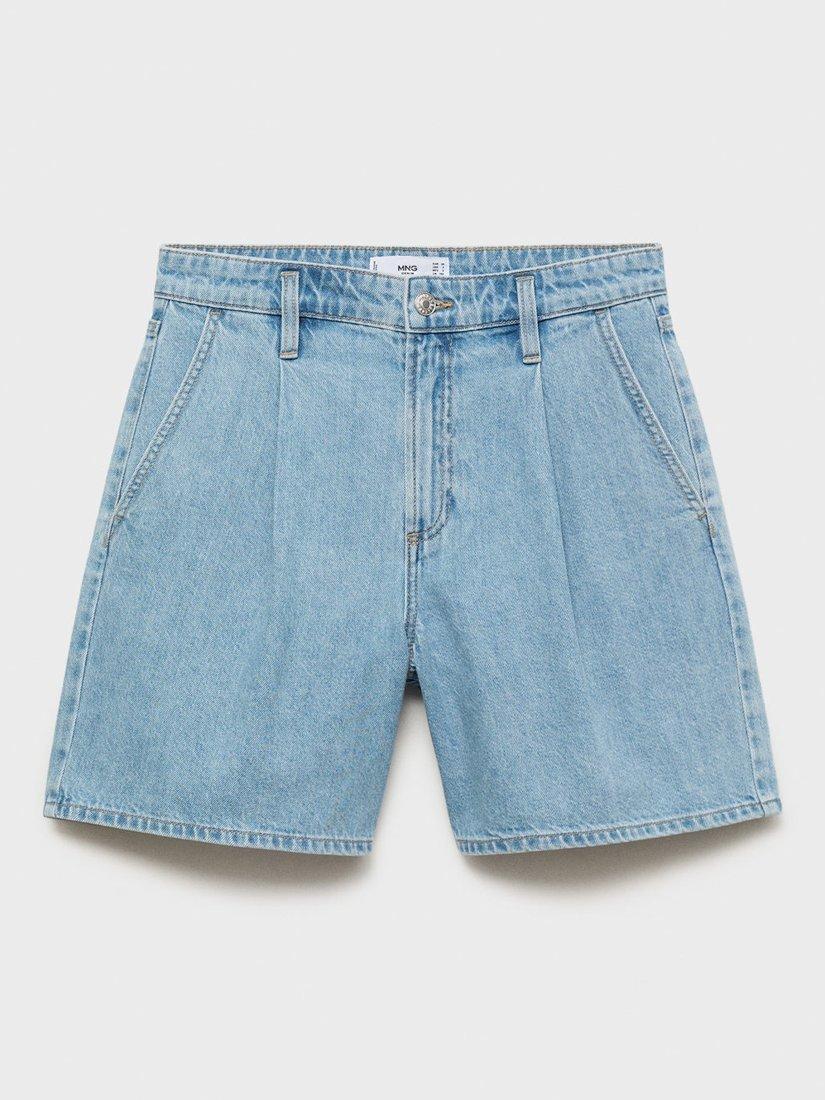 Product image 3 of 8, which shows Mango Marina Denim Shorts, Open Blue, 6