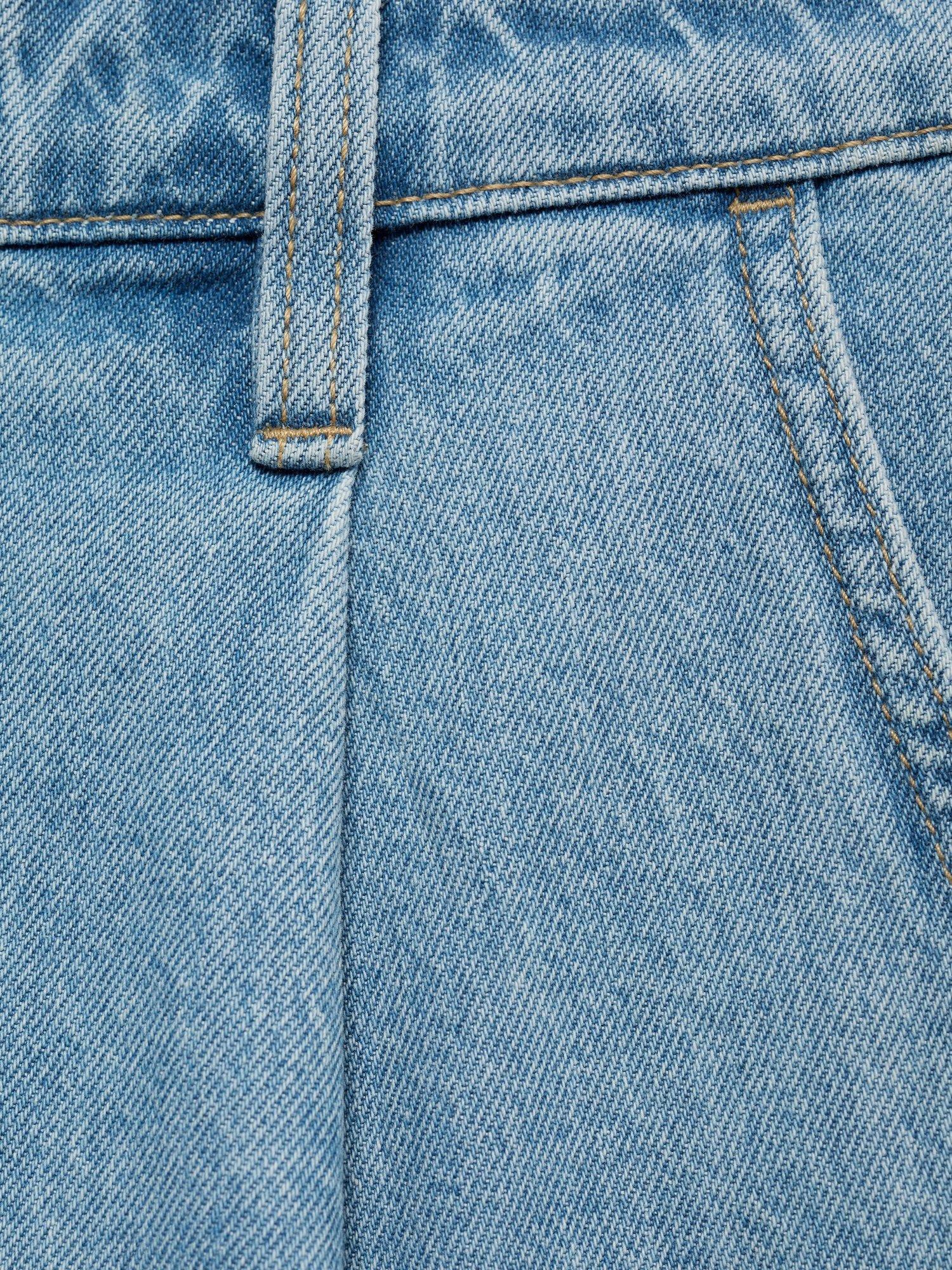 Product image 5 of 8, which shows Mango Marina Denim Shorts, Open Blue, 6