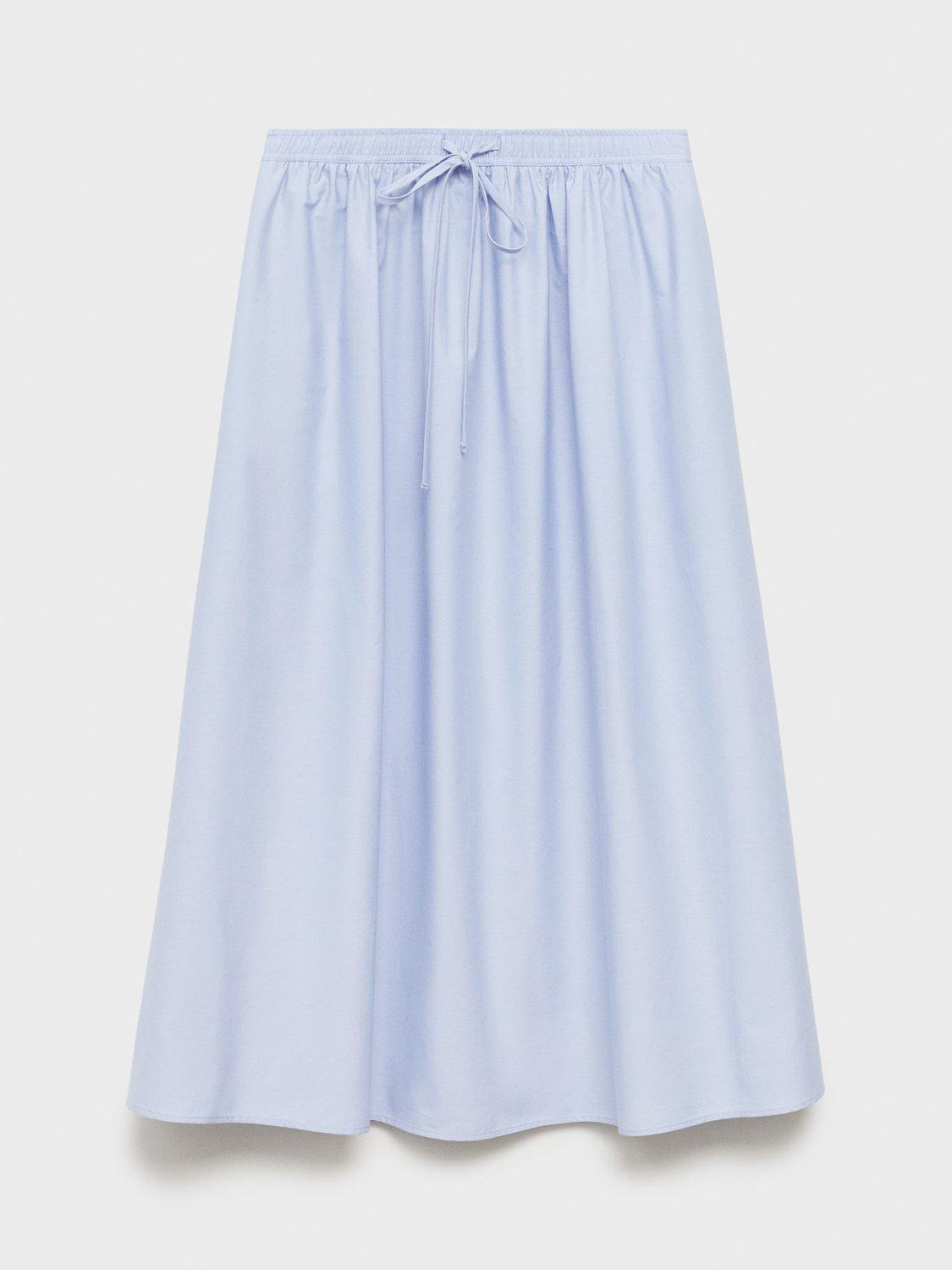 Product image 3 of 8, which shows Mango Evia Maxi Skirt, Pastel Blue, L