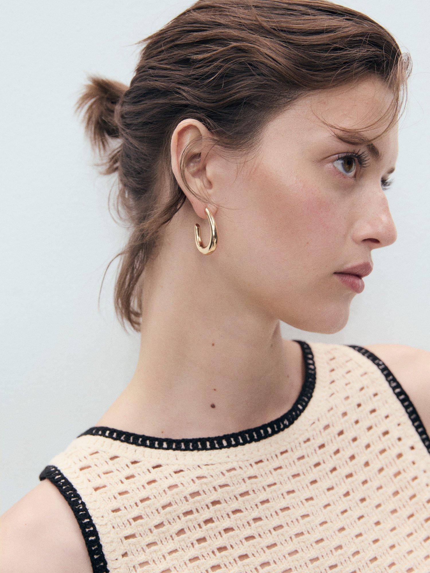 Product image 6 of 8, which shows Mango Fleur Floral Crochet Top, Natural White, XS