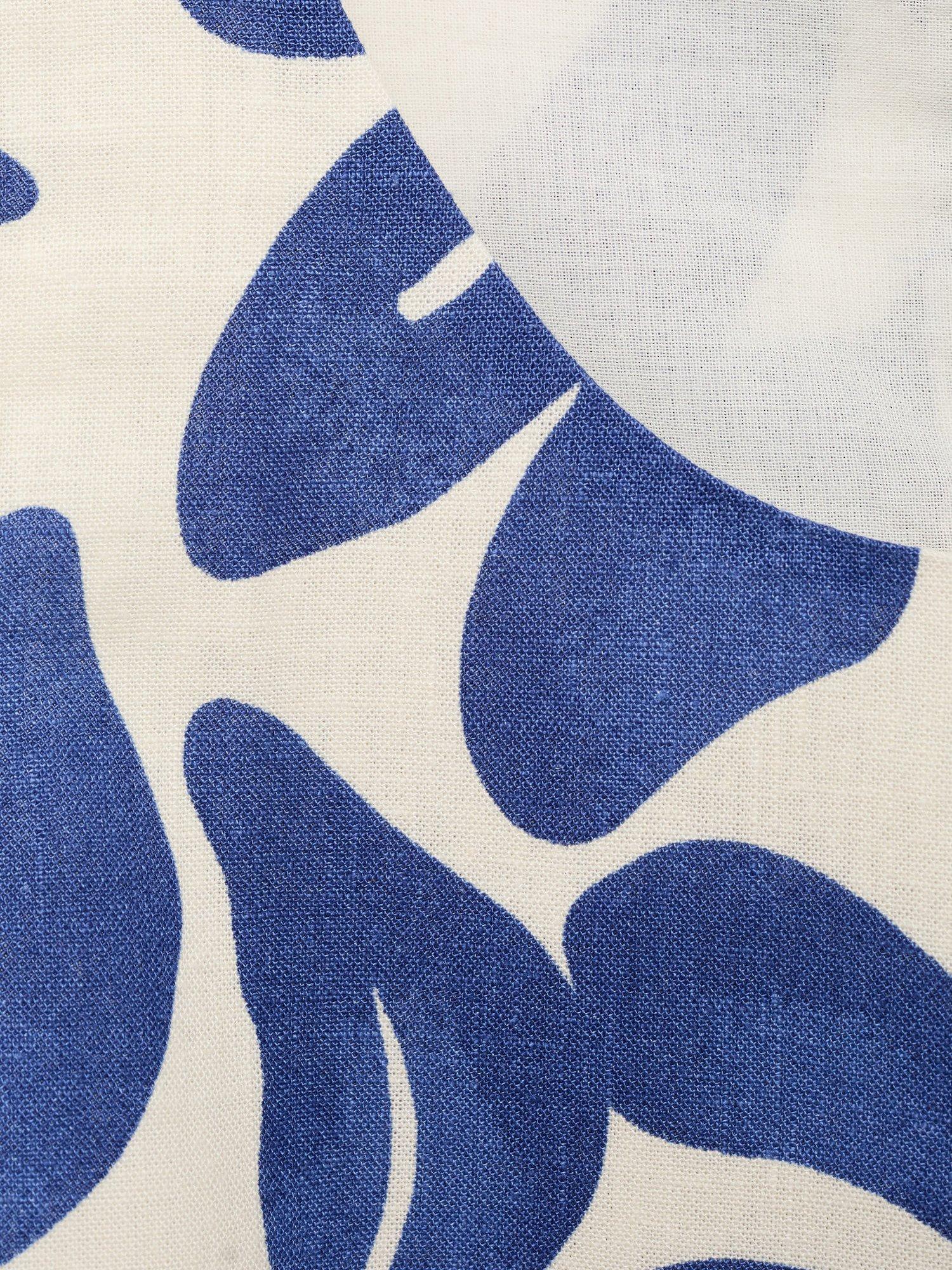 Product image 9 of 9, which shows Mango Jamie Floral Crop Top, Blue/White, XS