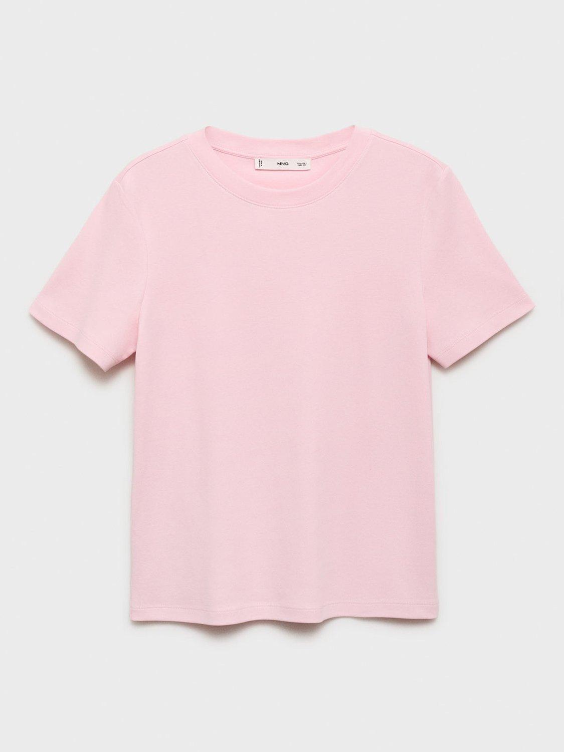 Product image 3 of 8, which shows Mango Rita Short Sleeve T-Shirt, Pastel Pink, XXXL