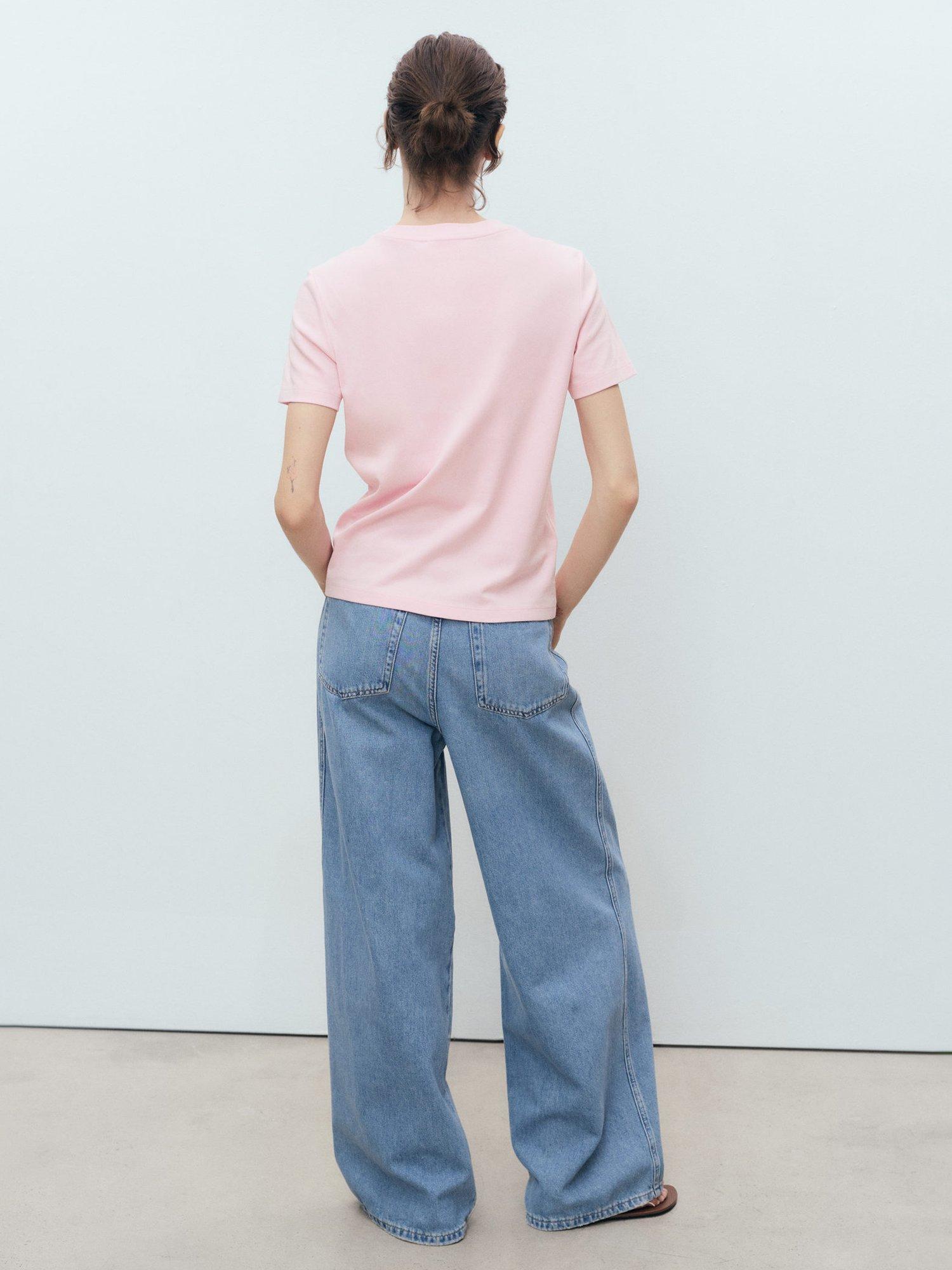 Product image 4 of 8, which shows Mango Rita Short Sleeve T-Shirt, Pastel Pink, XXXL