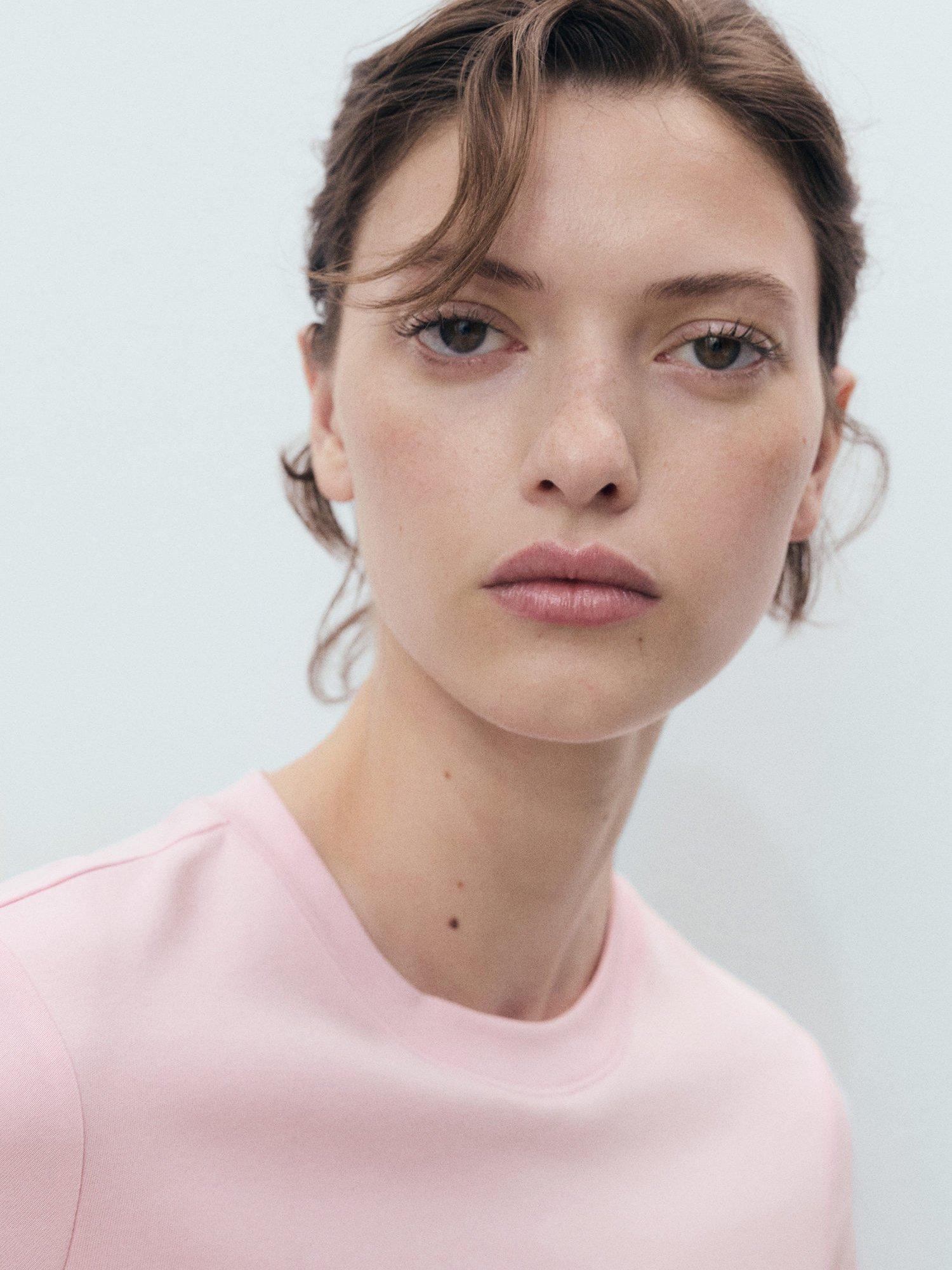 Product image 6 of 8, which shows Mango Rita Short Sleeve T-Shirt, Pastel Pink, XXXL