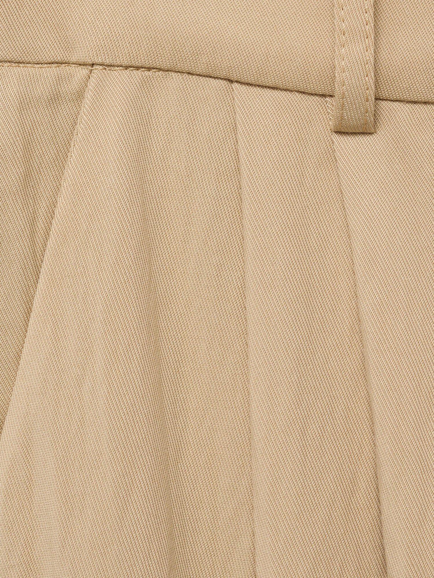 Product image 5 of 8, which shows Mango Deia Mid Rise Straight Trousers, Light Beige, 10