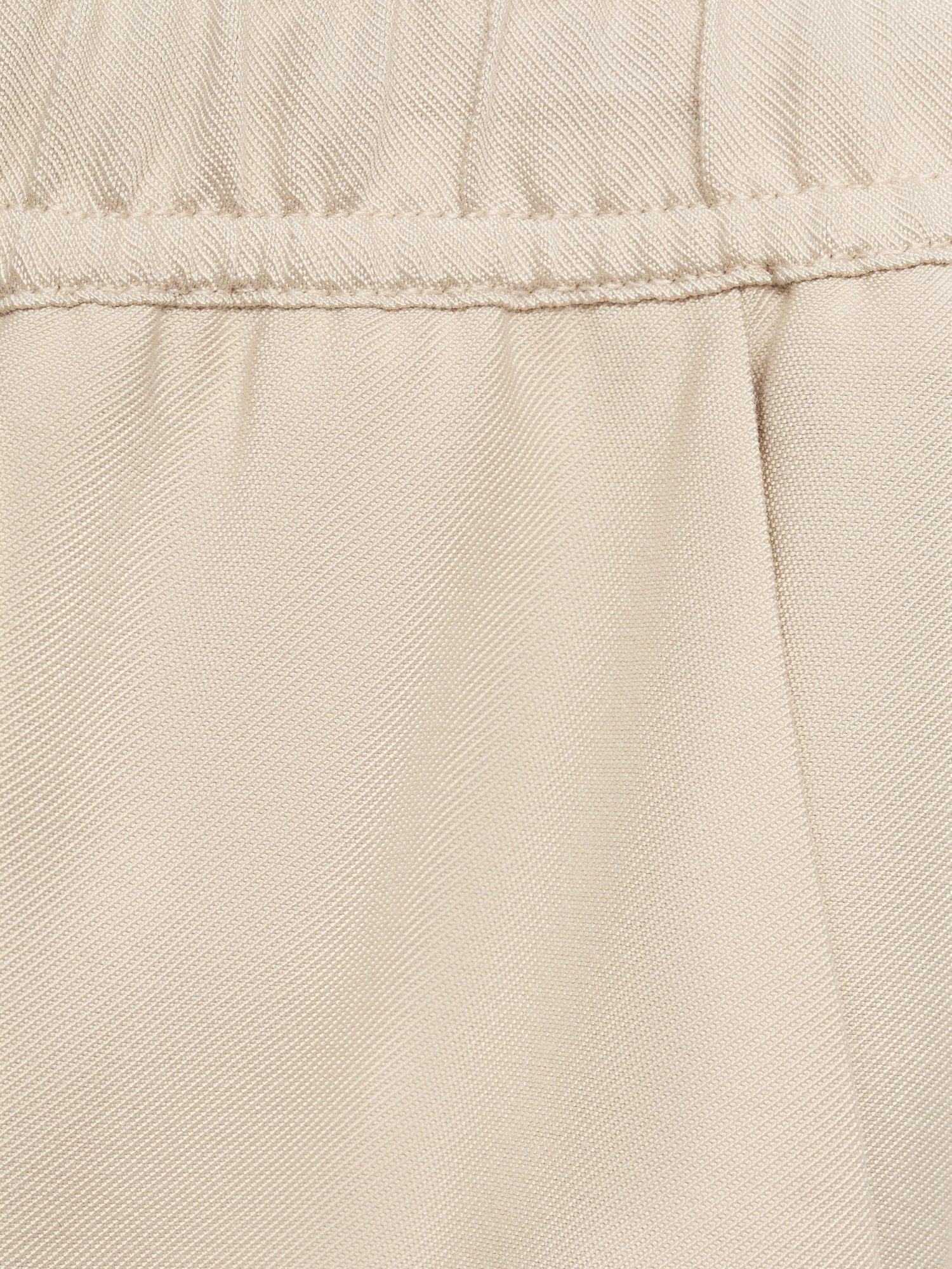 Product image 5 of 8, which shows Mango Fluido Drawstring Waist Trousers, Light Beige, XS