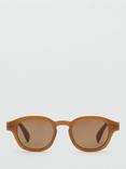 Mango Jintae Sunglasses, Dark Brown