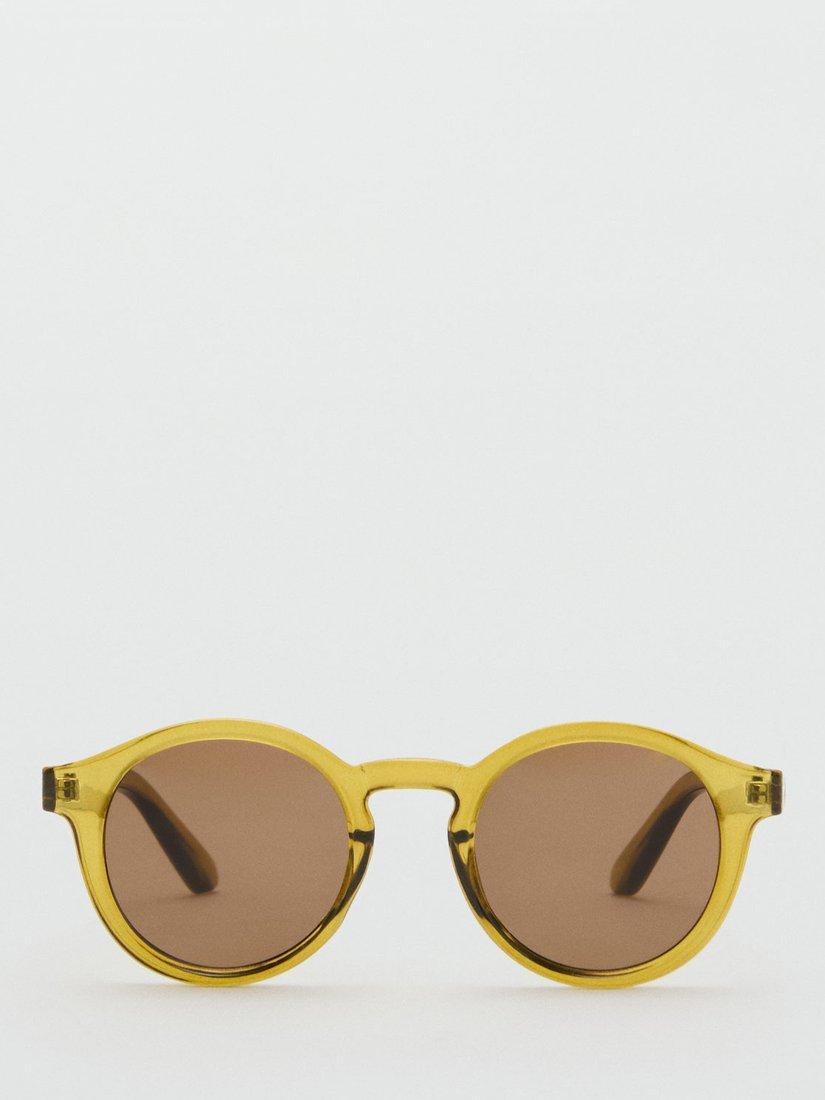 Product image 1 of 4, which shows Mango Justin Sunglasses, Dark Yellow, One Size