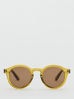 Mango Justin Sunglasses, Dark Yellow