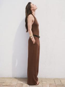 Mango Carlos Mid Rise Straight Trousers - view 2, Brown