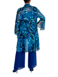 chesca Ocean Wave Print Swing Jacket