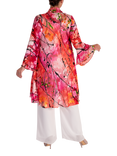 chesca Floral Print Swing Jacket