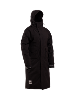 Red Unisex EVO Pro Slimline Waterproof Changing Robe Parka Jacket, Stealth Black, Stealth Black