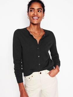 Boden Emilia Crew Neck Cardigan, Black