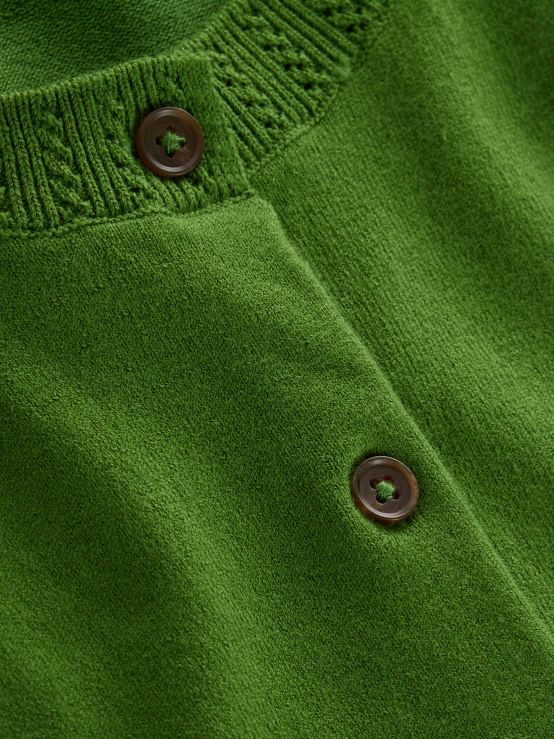Product image 6 of 6, which shows Boden Emilia Crew Neck Cardigan, Promenade Green, XS