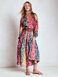 Boden Valentina Poplin Midi Skirt, Multi