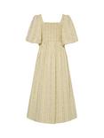 YAS Mellow Stripe Midi Dress, Yellow