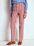Boden High Rise Stripe Jeans, Red/Multi