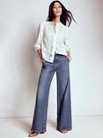 Boden High Rise Wide Leg Jeans, Mid Vintage