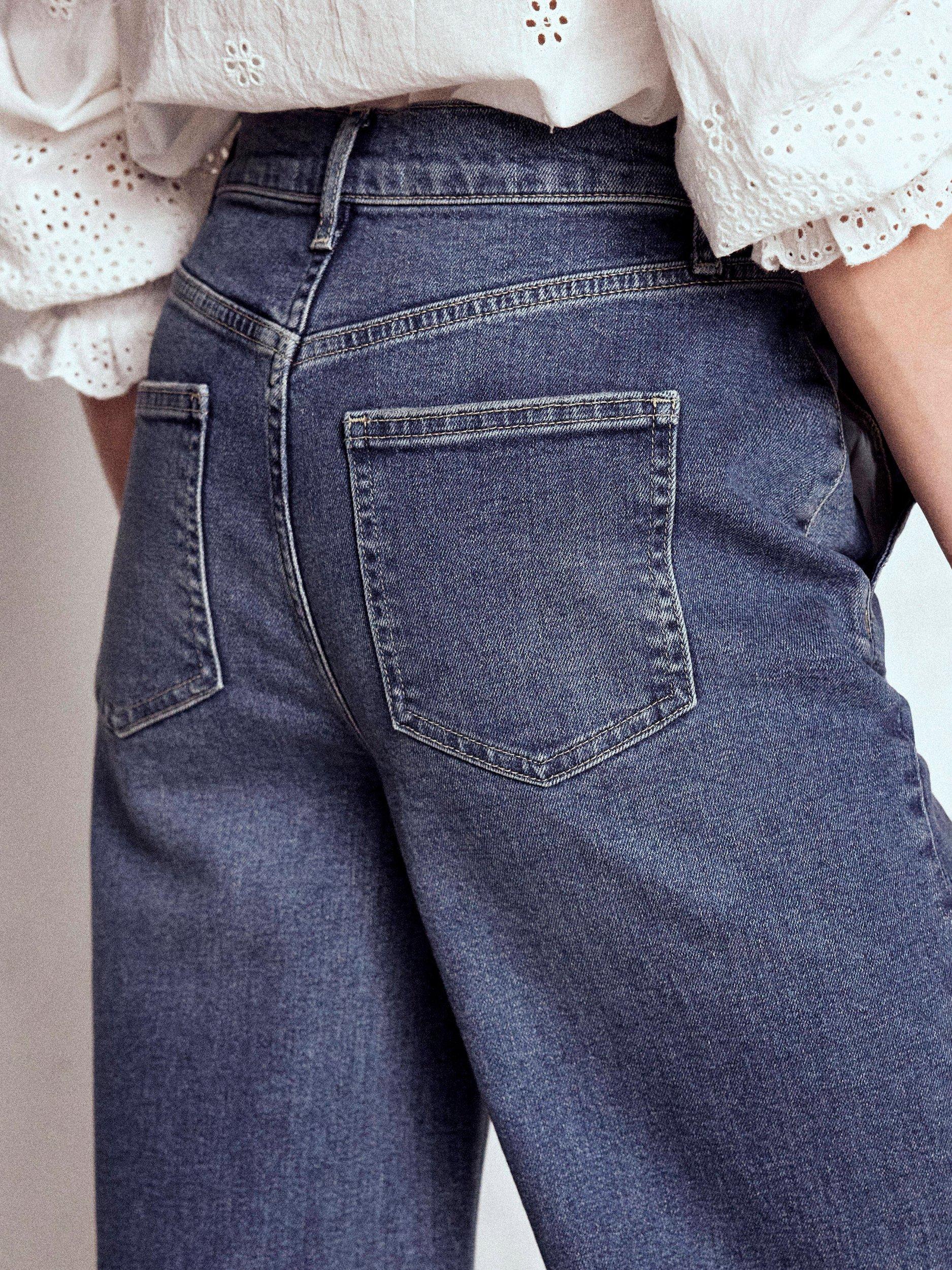 Product image 2 of 6, which shows Boden High Rise Wide Leg Jeans, Mid Vintage, 27R