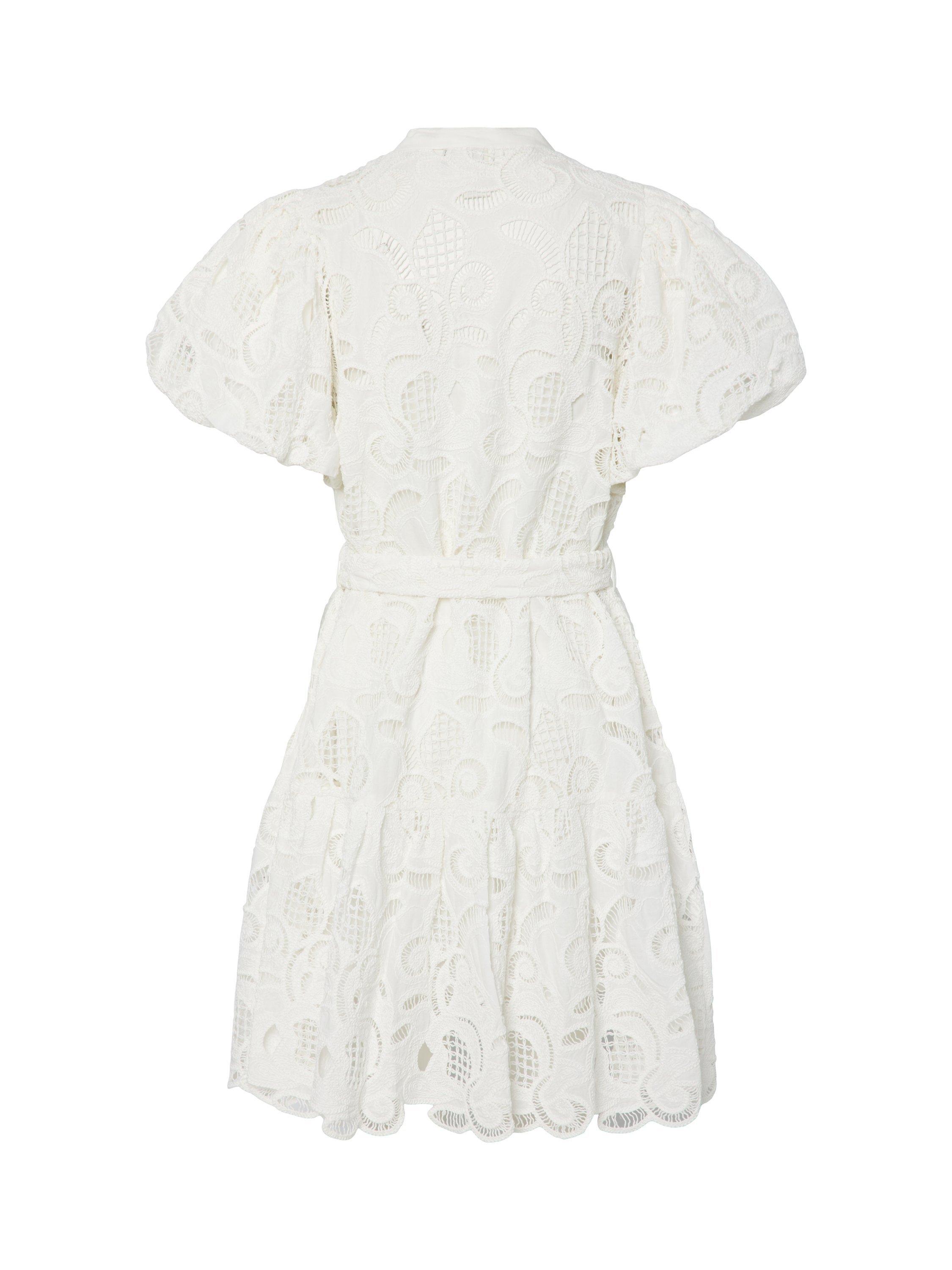 Product image 2 of 2, which shows YAS Sana Broderie Anglaise Shirt Dress, White, 8