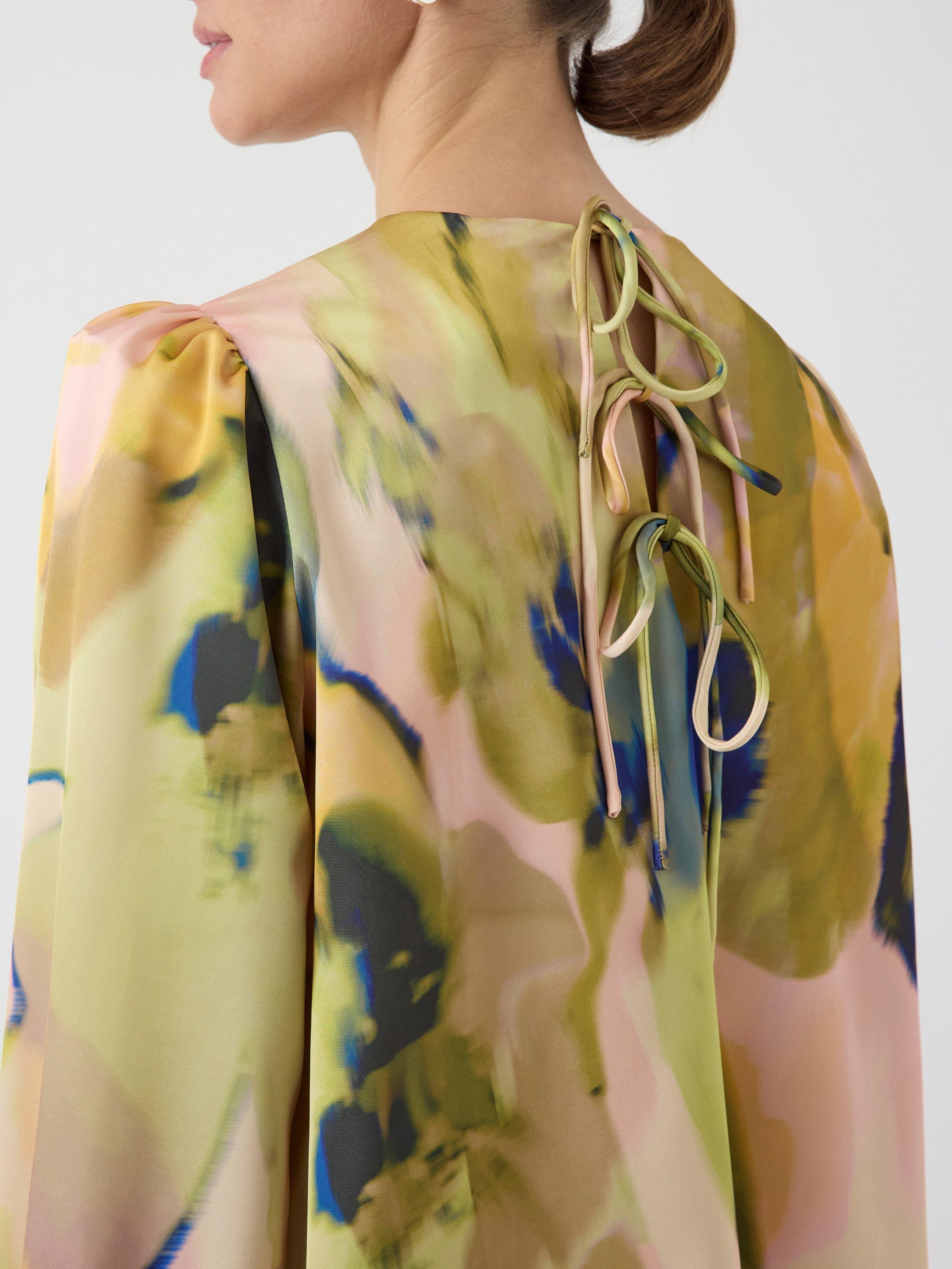 Product image 3 of 6, which shows YAS Skyra Abstract Mini Dress, Multi, 6