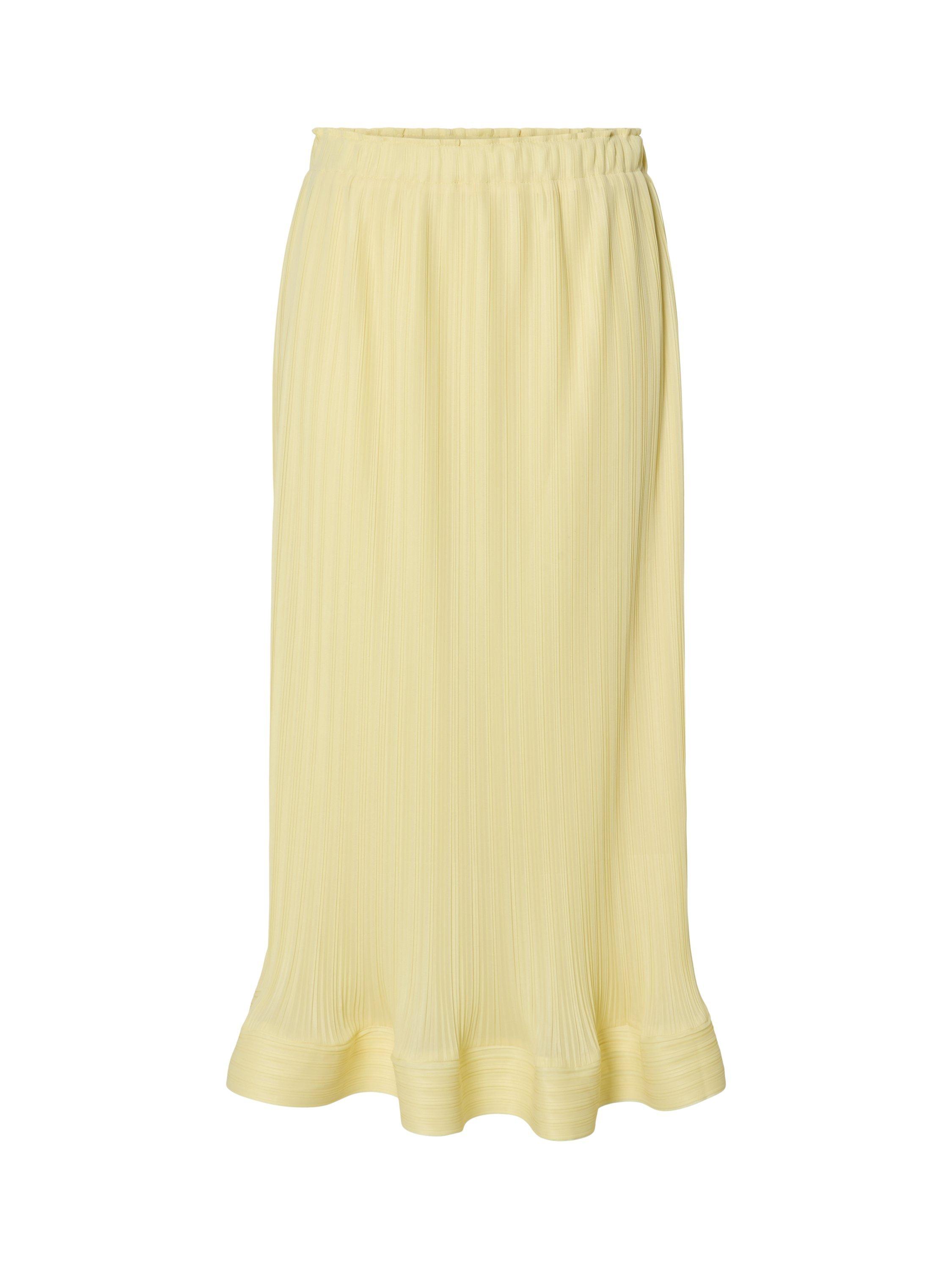 Product image 5 of 6, which shows YAS Riva Plisse Midi Skirt, Yellow, 6