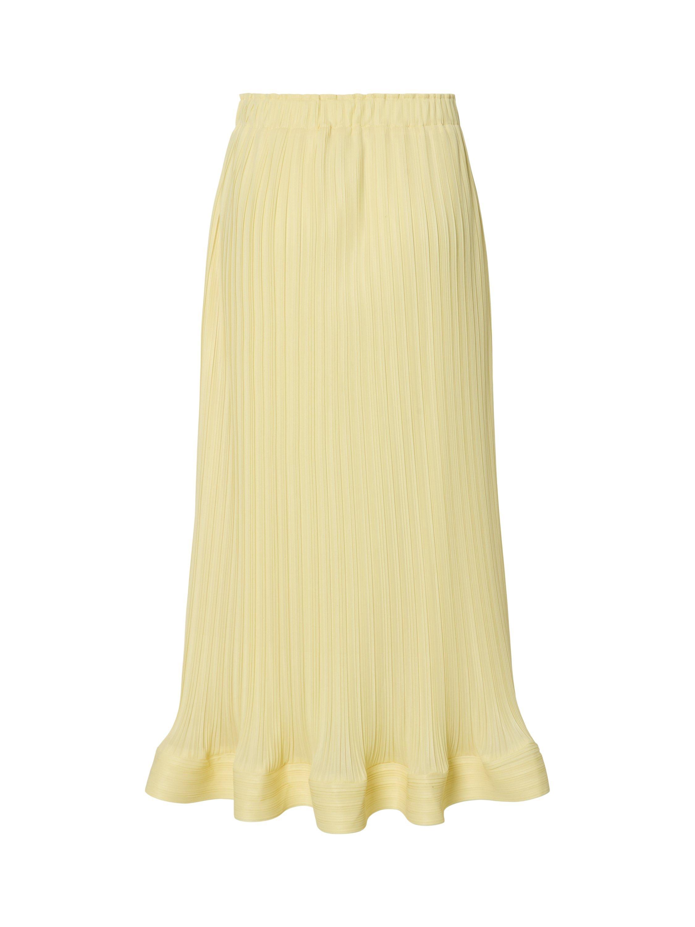 Product image 6 of 6, which shows YAS Riva Plisse Midi Skirt, Yellow, 6