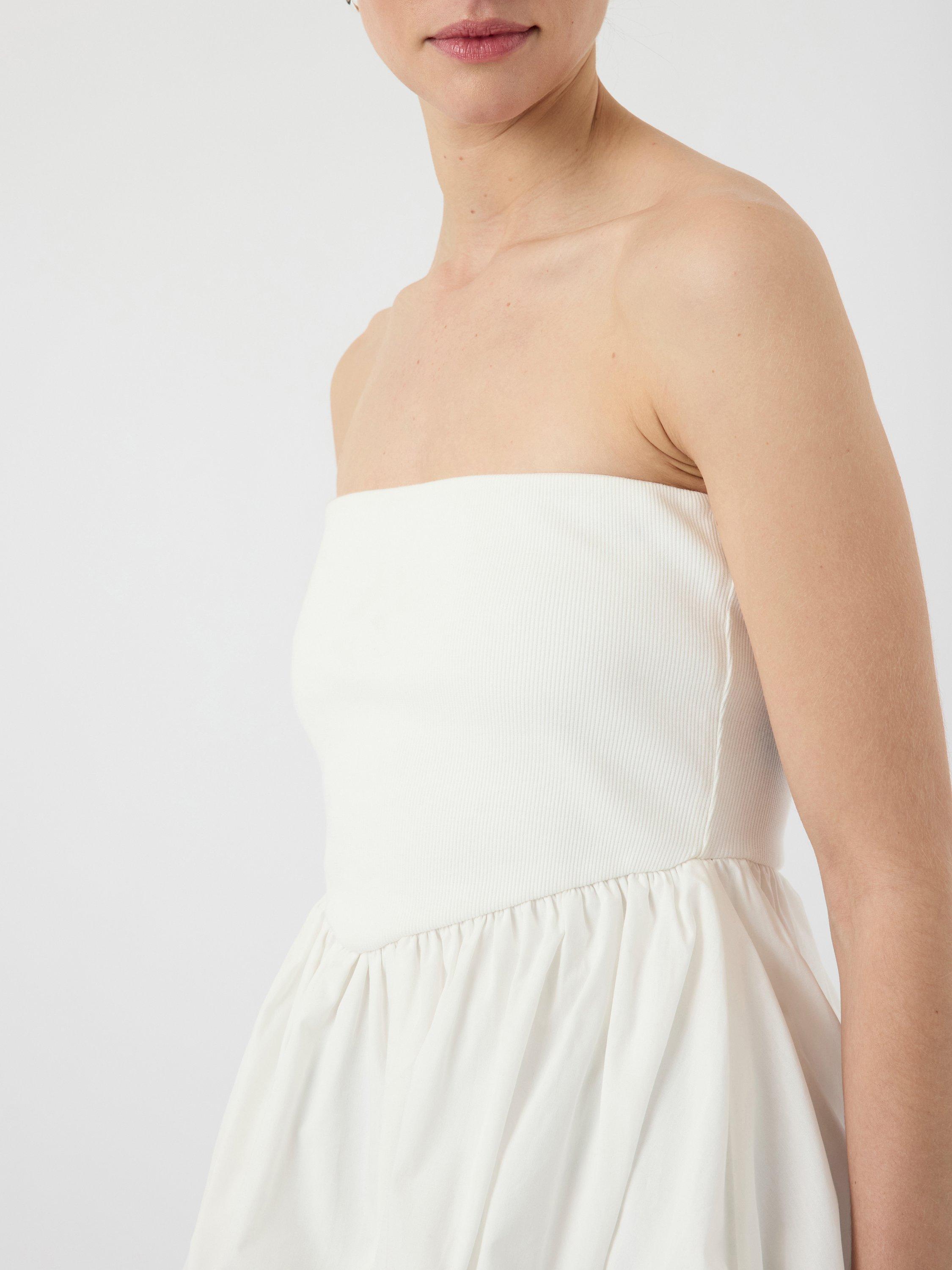 Product image 3 of 6, which shows YAS Fera Sleeveless Peplum Top, White, 6
