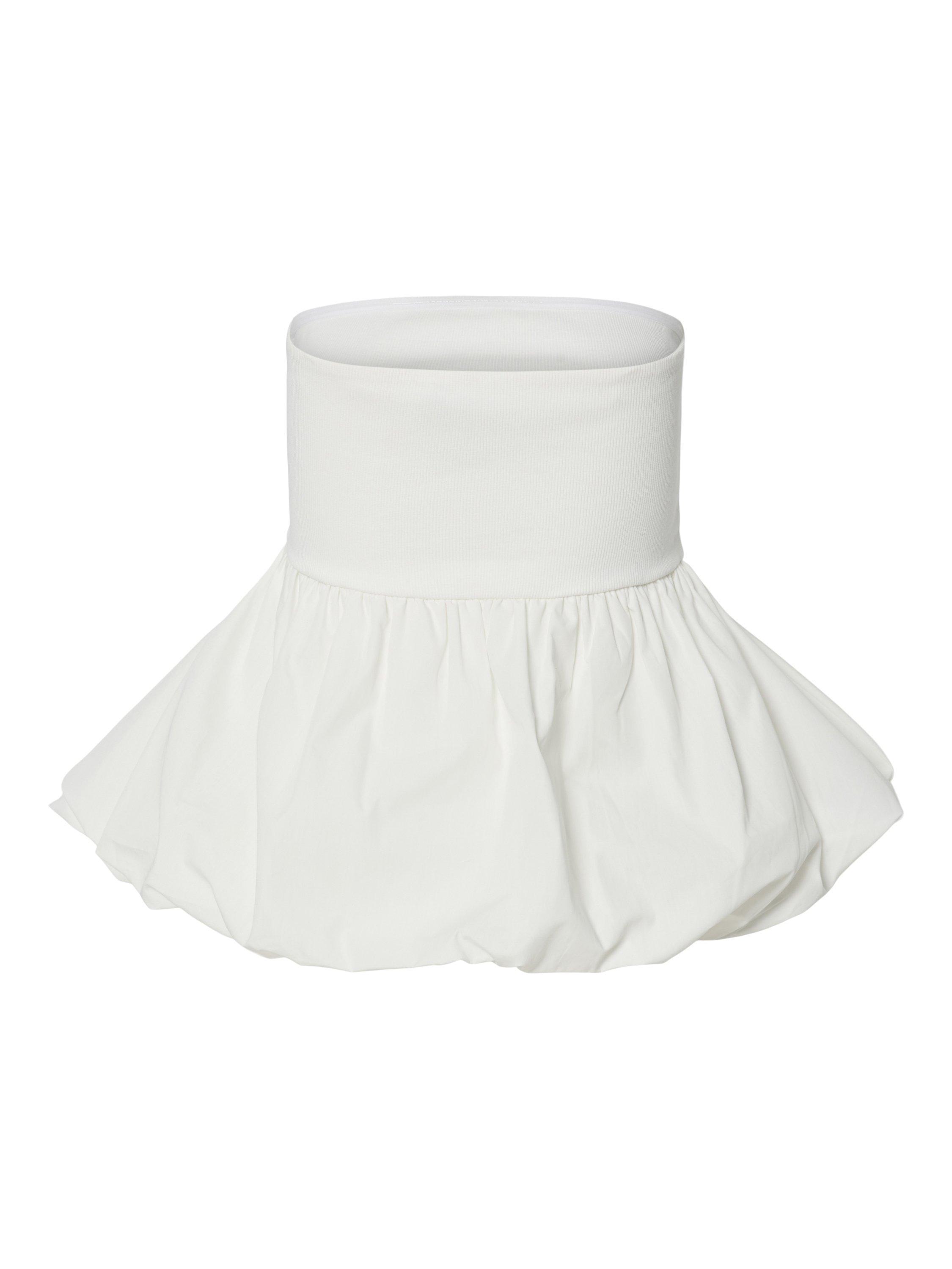 Product image 6 of 6, which shows YAS Fera Sleeveless Peplum Top, White, 6