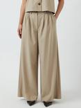 YAS Ligga Wide Leg Trousers, Beige