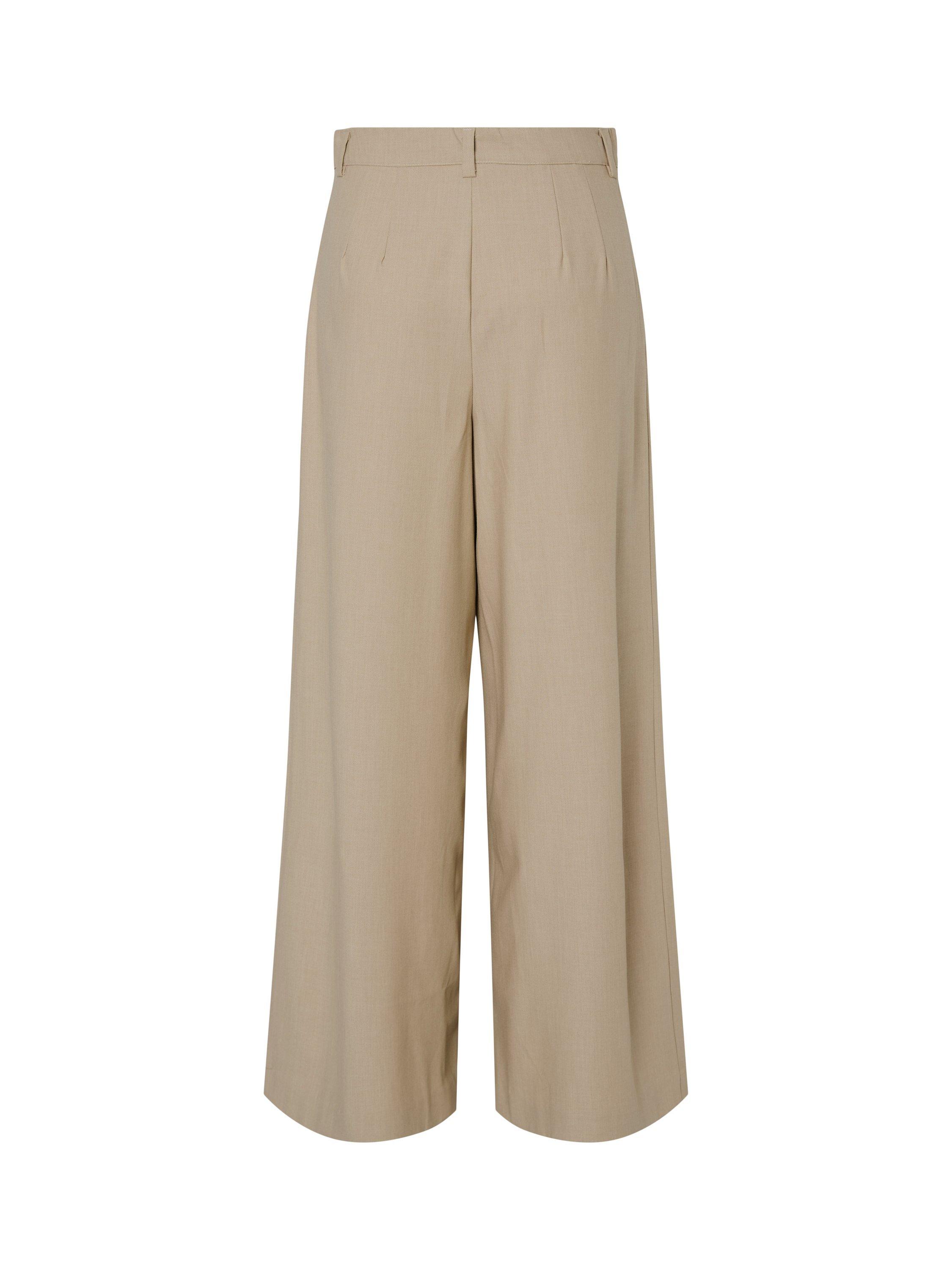 Product image 6 of 6, which shows YAS Ligga Wide Leg Trousers, Beige, XS