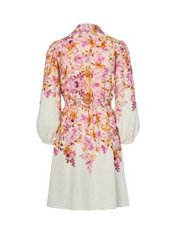 YAS Cleo Fit And Flare Floral V-Neck Midi Dress - view 2, Multi