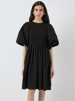 YAS Miri Puff Sleeve Mini Dress, Black, Black