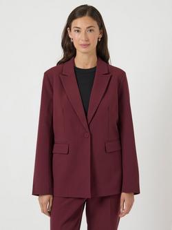 YAS Likka Tailored Blazer Jacket - view 2, Burgundy