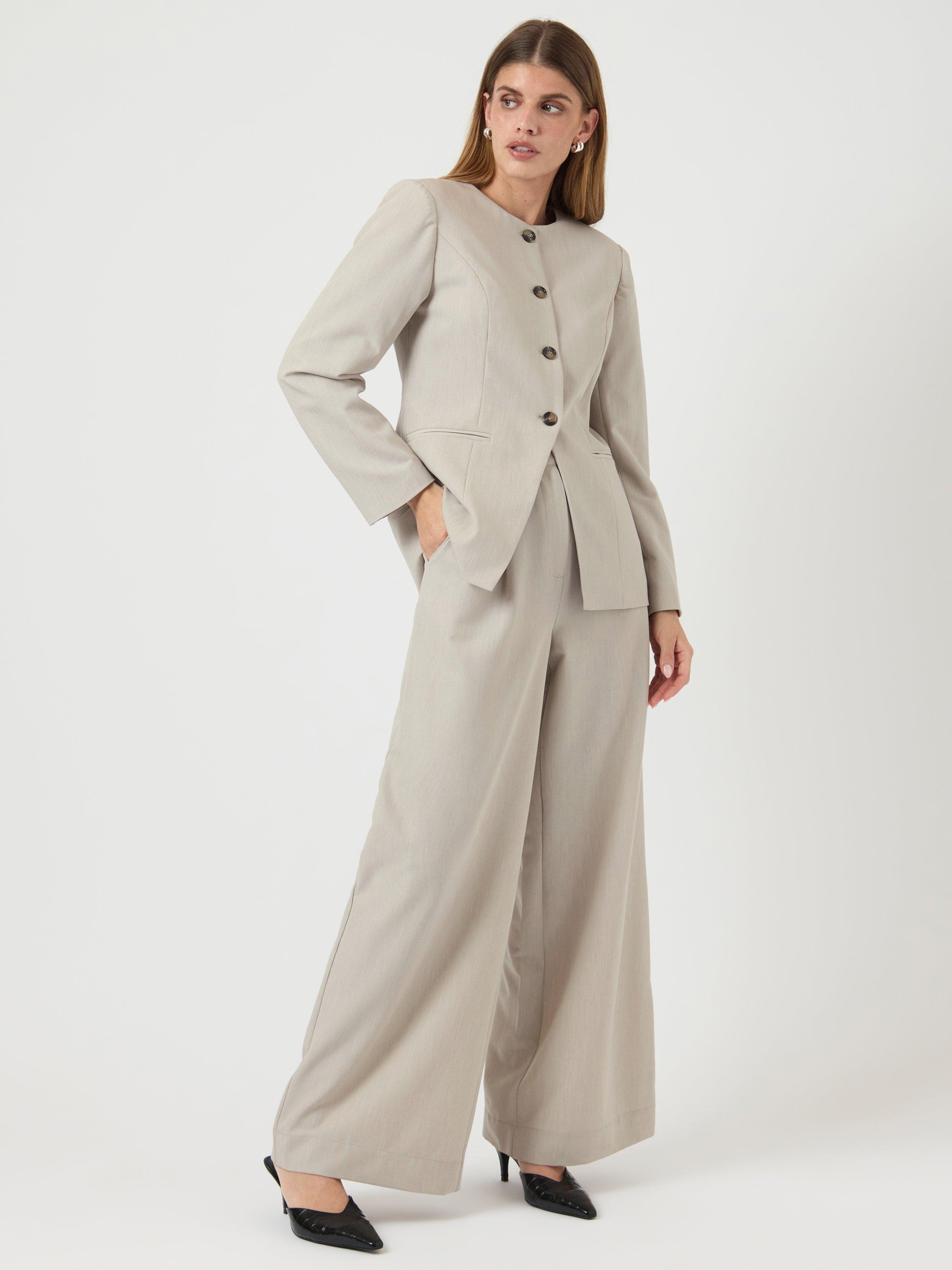 Product image 1 of 6, which shows YAS Yasvesti Tailored High Rise Trousers, Grey, 6