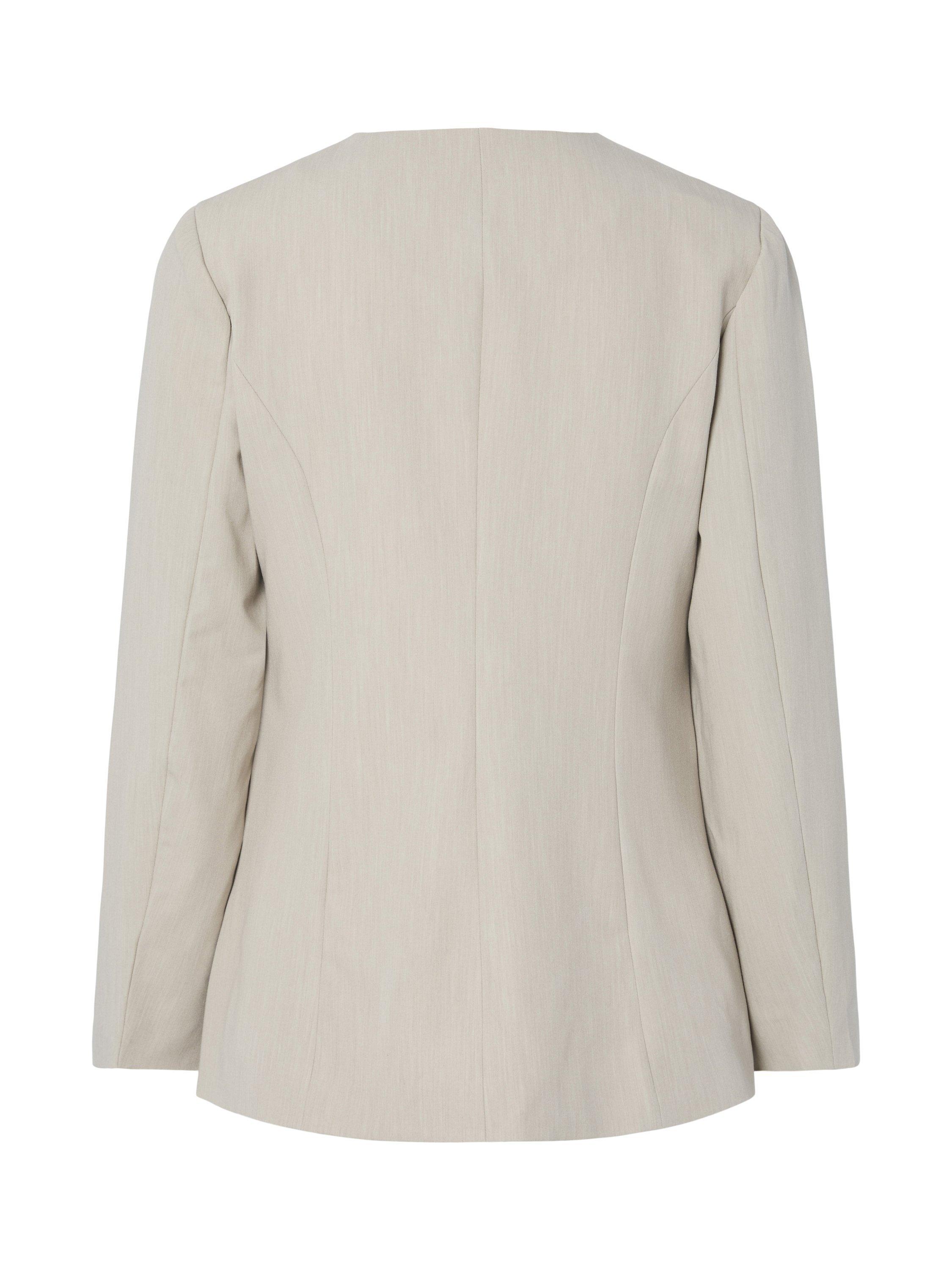 Product image 6 of 6, which shows YAS Vesti Collarless Blazer, Grey, 6