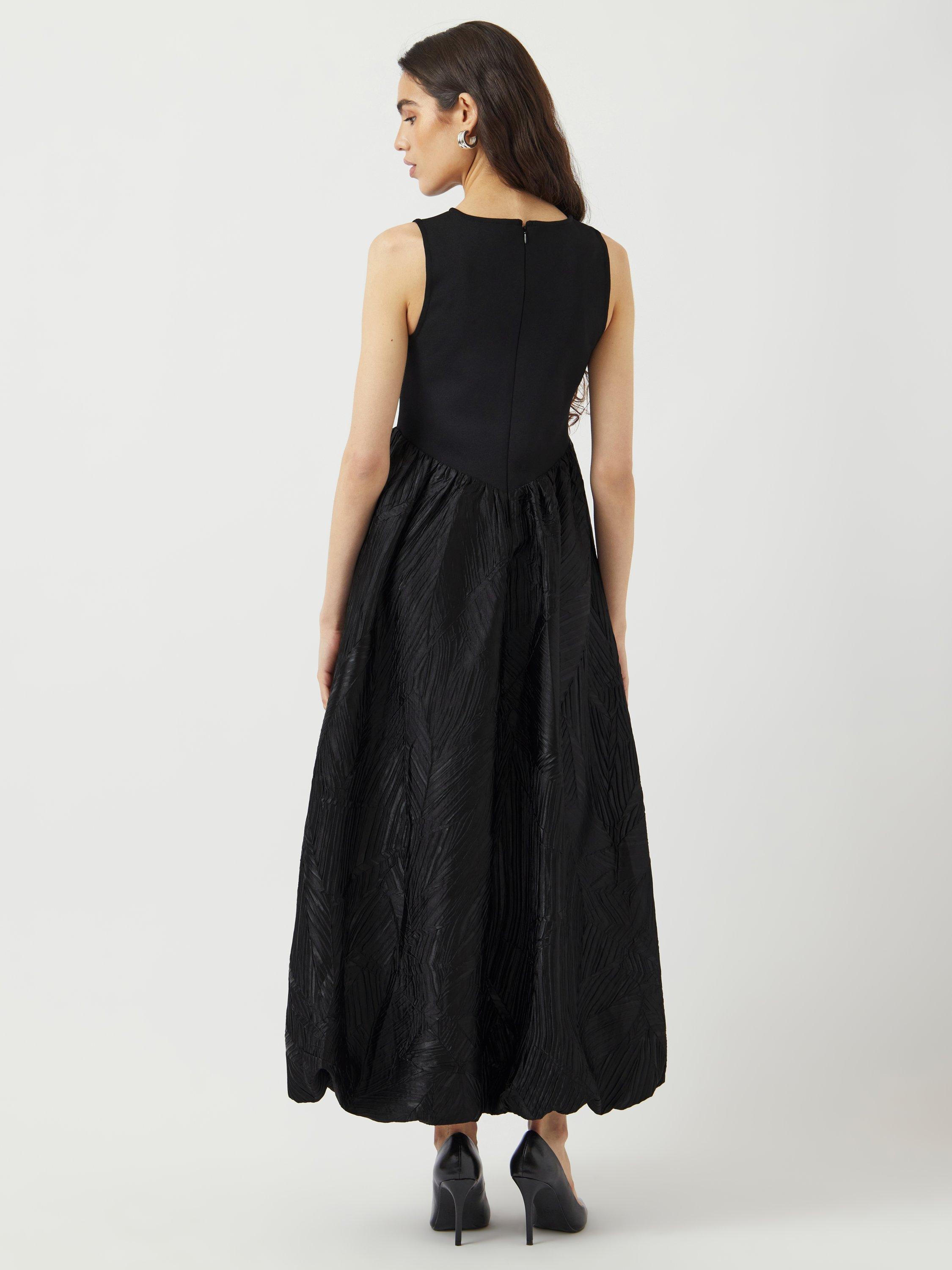 Product image 5 of 8, which shows YAS Viro Midi Jacquard Dress, Black, 10