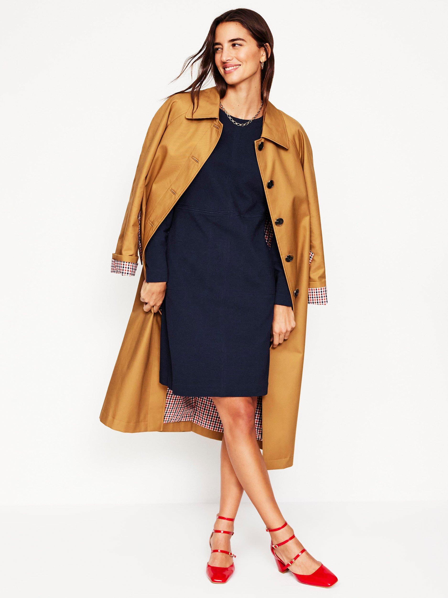 Product image 4 of 5, which shows Boden Cornelia Ottoman Shift Dress, Navy, 16