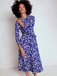 Boden Marcia Floral Jersey Shirt Dress, Blue/Multi