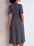 Boden Natalia Spot Tea Dress, Navy/Multi
