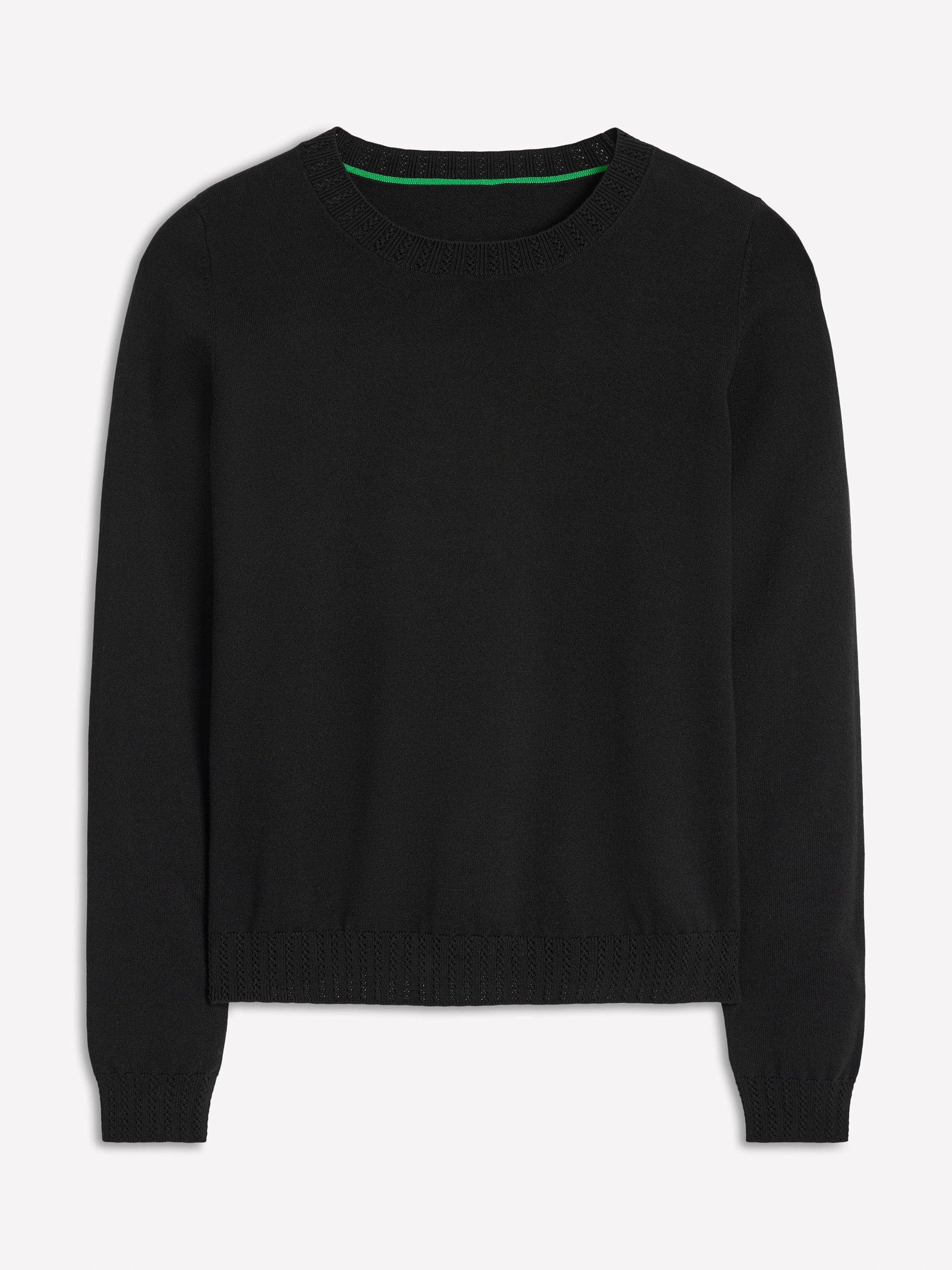 Product image 5 of 6, which shows Boden Emilia Crew Neck Jumper, Black, XS