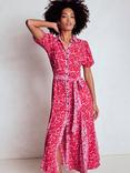 Boden Alegra Floral Shirt Dress, Red/Multi
