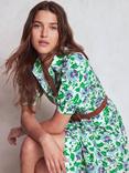 Boden Alexa Floral Shirt Maxi Dress, Emerald/Multi
