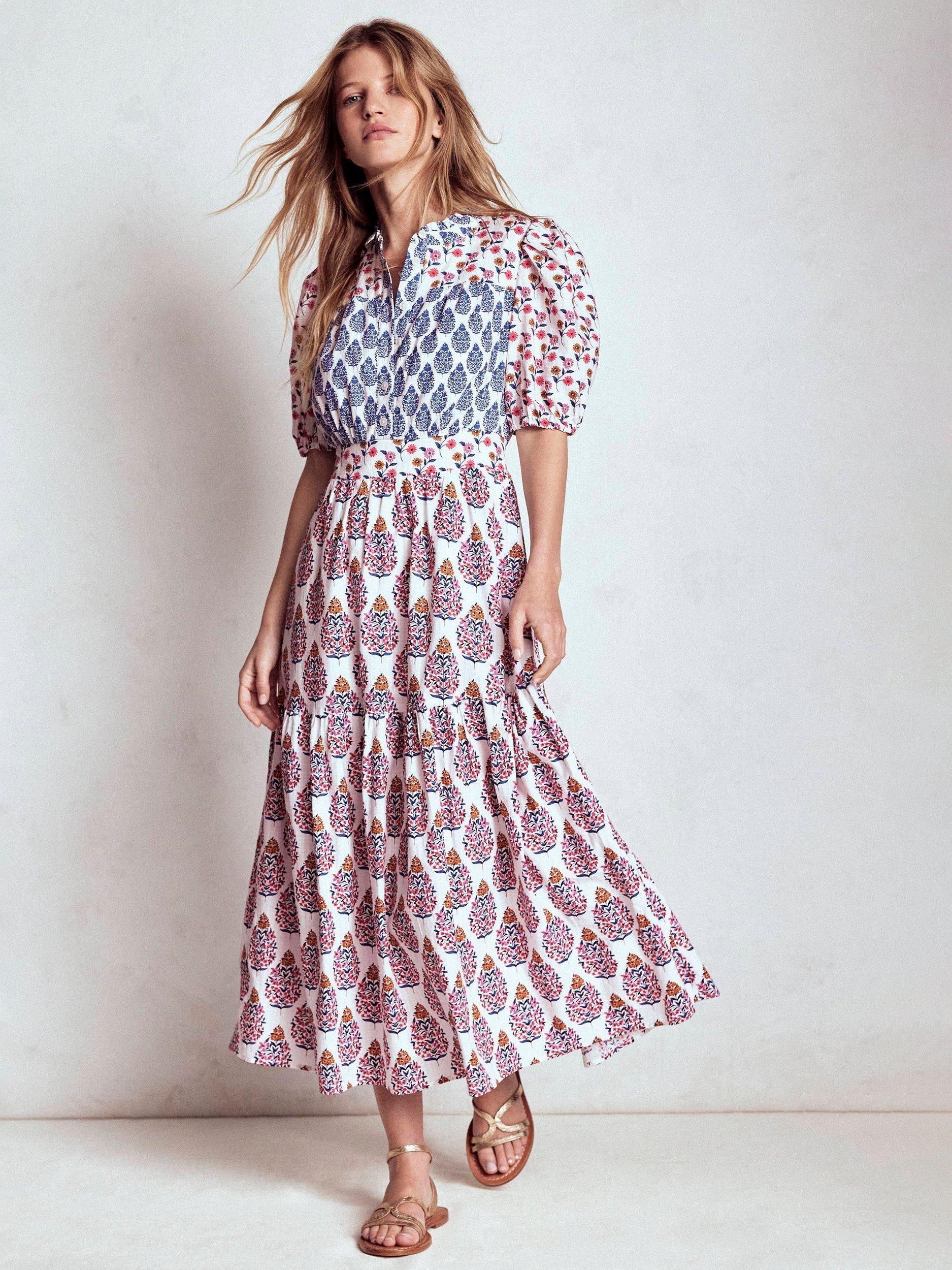 Product image 1 of 7, which shows Boden Beatrice Floral Maxi Dress, Multi, 10