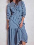 Boden Cecily Denim Midi Dress, Light Vintage Blue