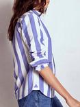 Boden Sienna Stripe Shirt, Blue/Ivory