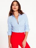 Boden Saskia Stretch Stripe Shirt, Ivory/Multi