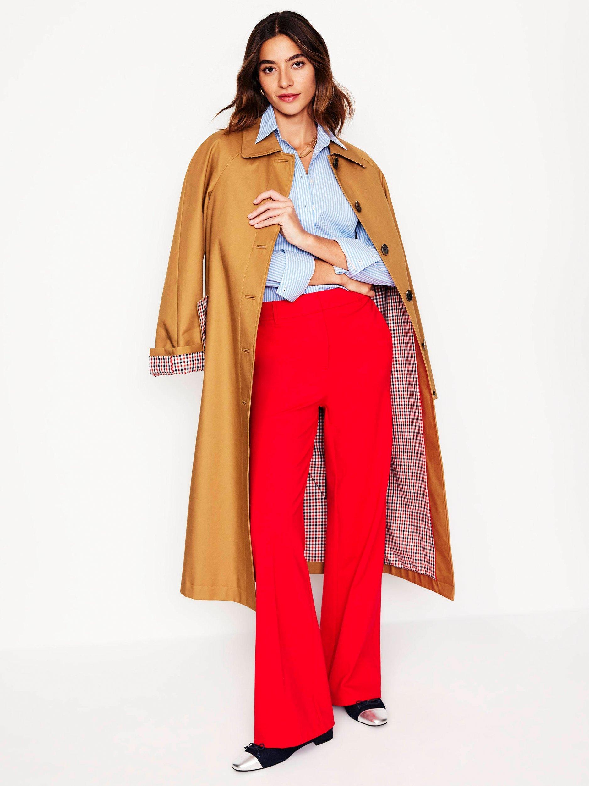 Product image 4 of 5, which shows Boden Saskia Stretch Stripe Shirt, Ivory/Multi, 8